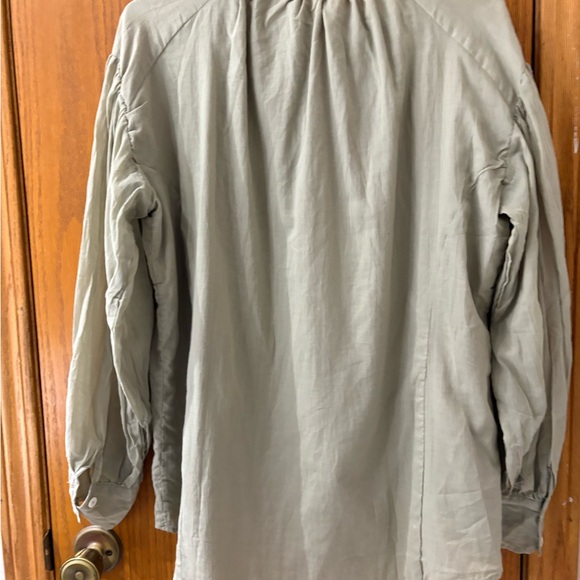 Erika Peña Anthropologie Breezy Puff-Sleeved Cotton Voile Buttondown Top Small - Picture 6 of 6